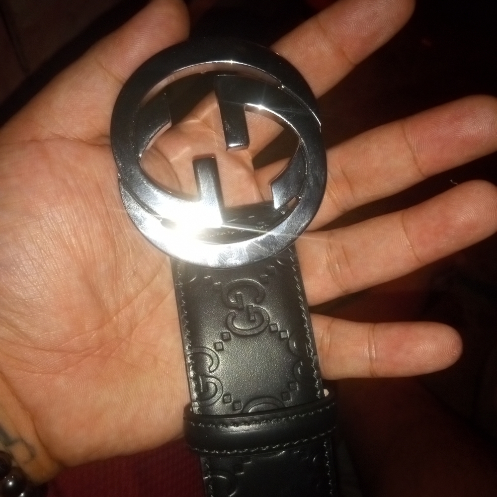 All Black Gucci Belt